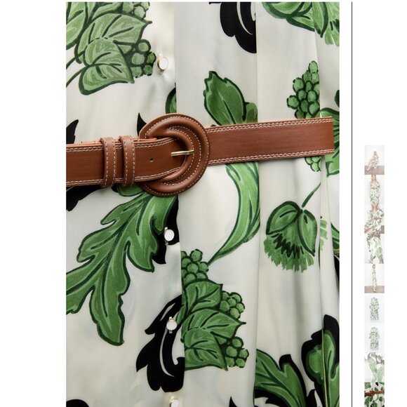 ZARA BELTED PRINTED SHIRT DRESS Sizes M, L NEW WITH TAG! - Picture 8 of 9